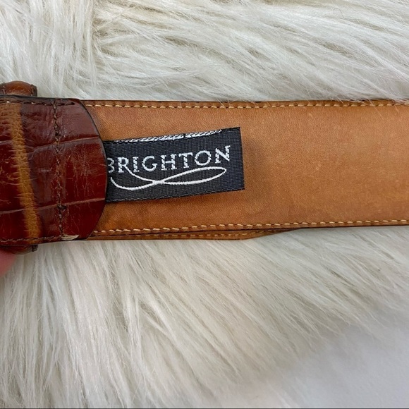 Brighton Brown Italian Saddle Leather Belt size 30 - Picture 7 of 7
